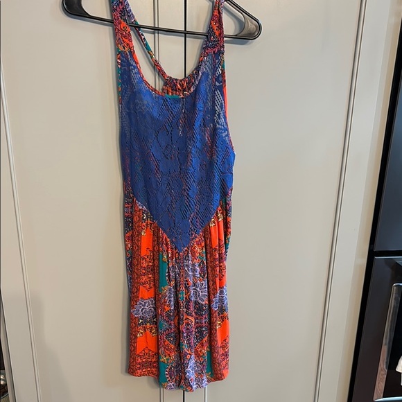 Free people  Women's Count Me in Trapeze Tank Top, Blue Size S - Picture 3 of 5